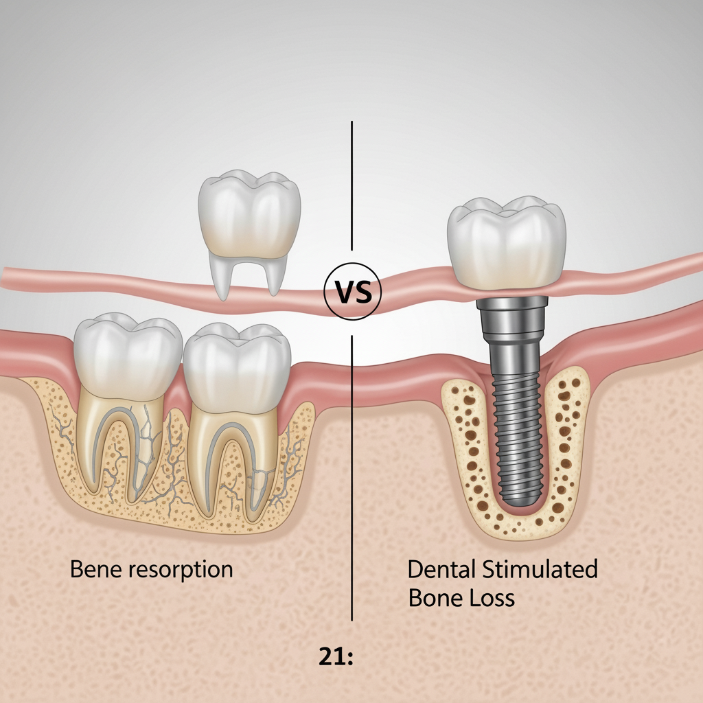Dental Bridges vs Implants: contrasting their long-term impact on jawbone health and bone density.