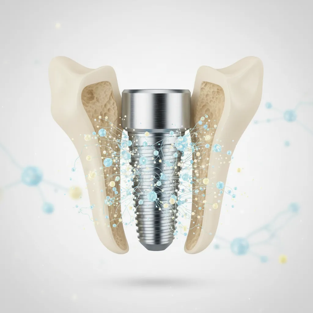 Recovery Process After Dental Implants involves osseointegration, where bone naturally fuses with the implant.