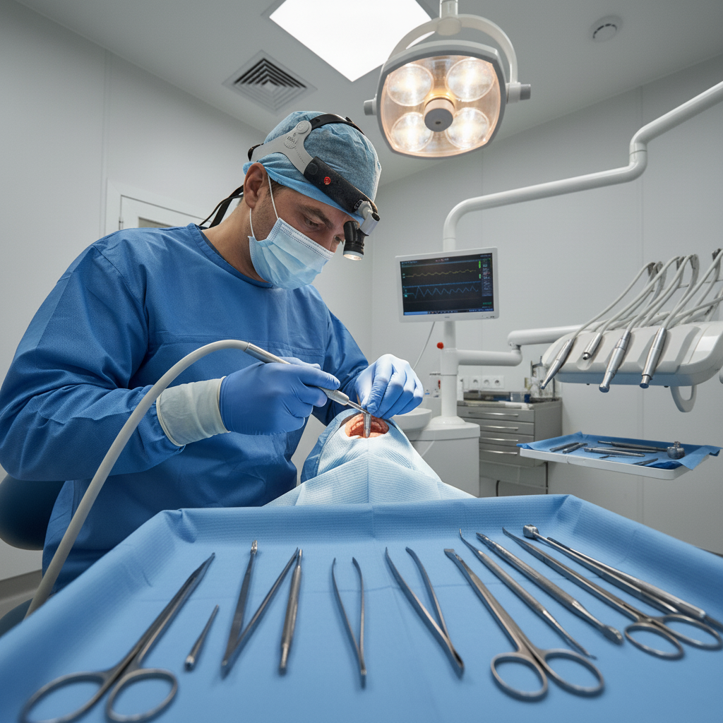 Dental Implant Procedure involves surgical placement of a titanium post into the jawbone for stability