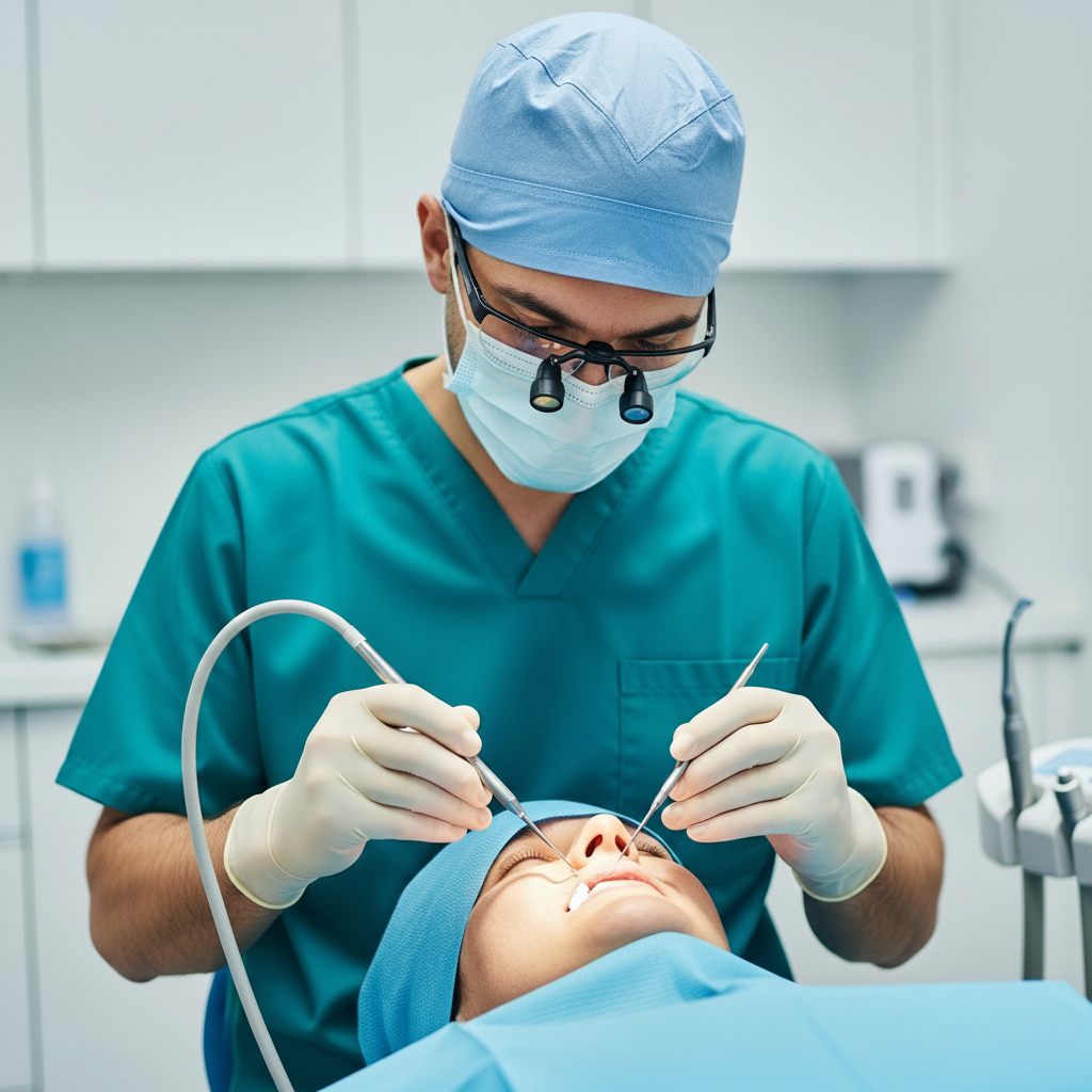 Are Dental Implants Painful? Modern techniques ensure comfort during precise dental implant placement by a skilled surgeon.