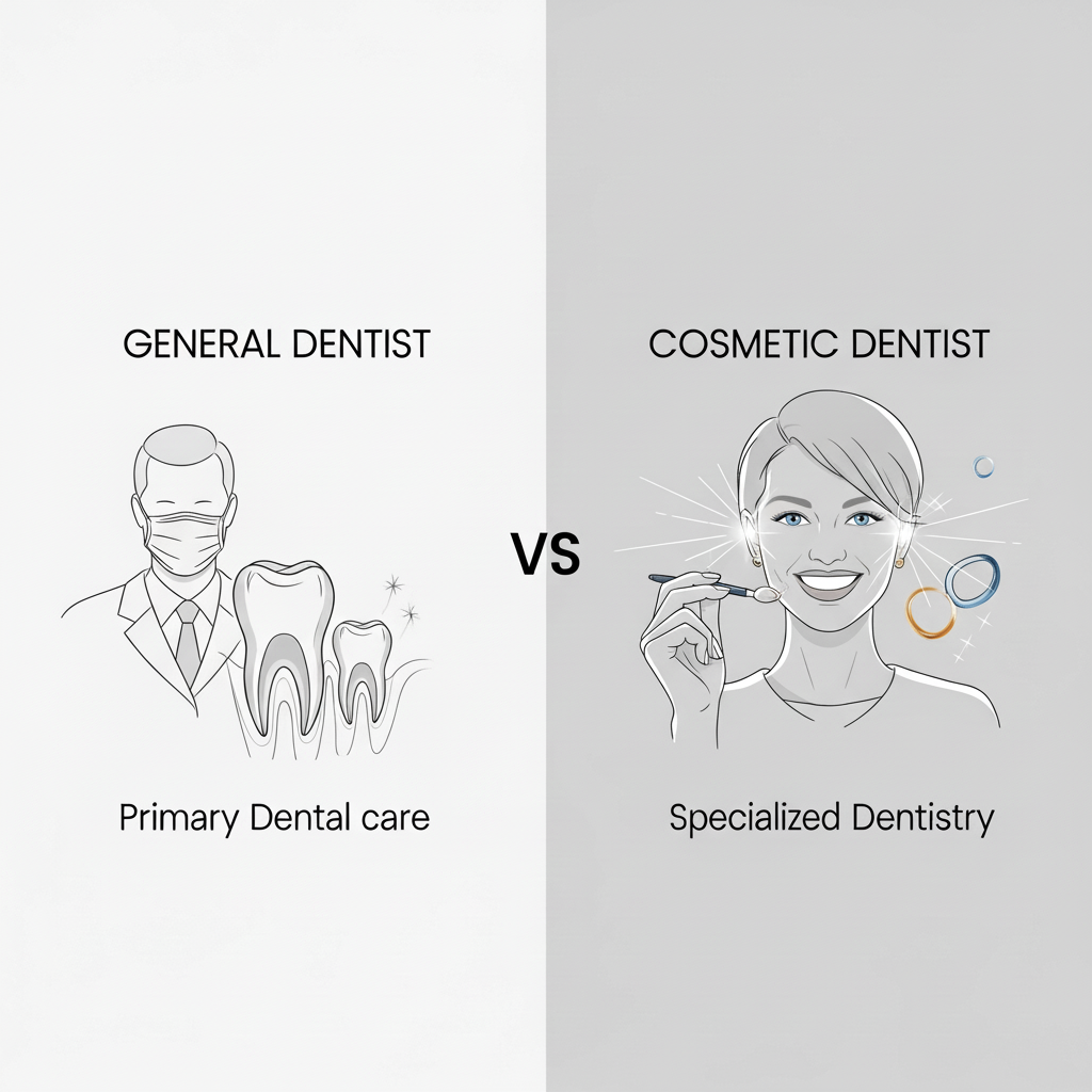 Cosmetic Dentist: Understanding the crucial differences between general practitioners and aesthetic specialists for your smile journey.