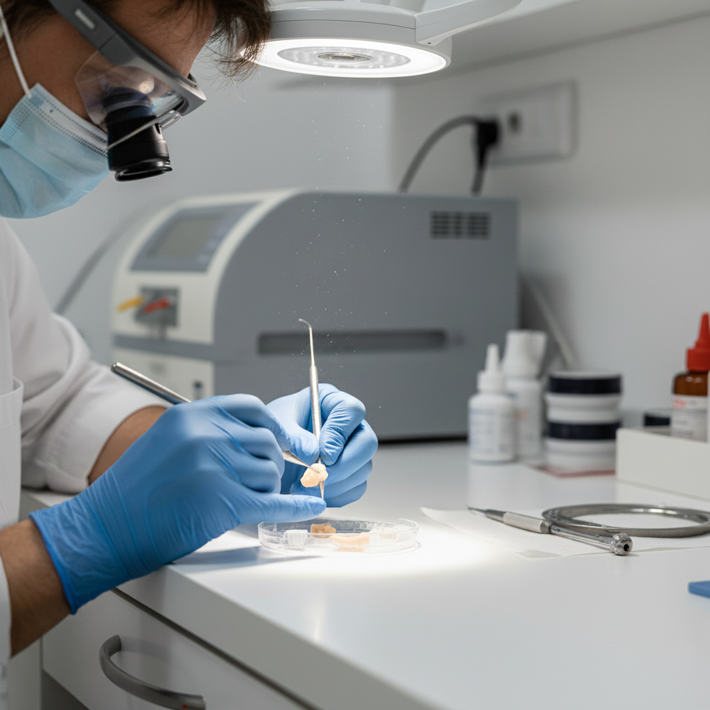 Veneers Cost in the UK: Skilled ceramists meticulously craft custom porcelain veneers in a state-of-the-art laboratory