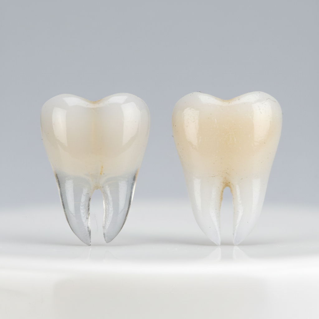 Veneers Cost in the UK: Discover the visual differences between durable porcelain and versatile composite materials.