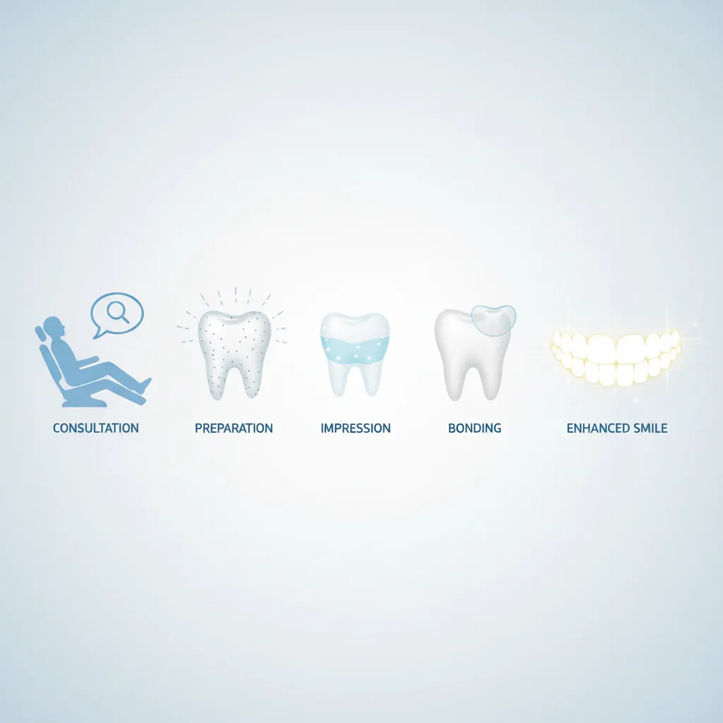 Veneers Cost in the UK, reflecting the expert dental process, transforming smiles step-by-step.