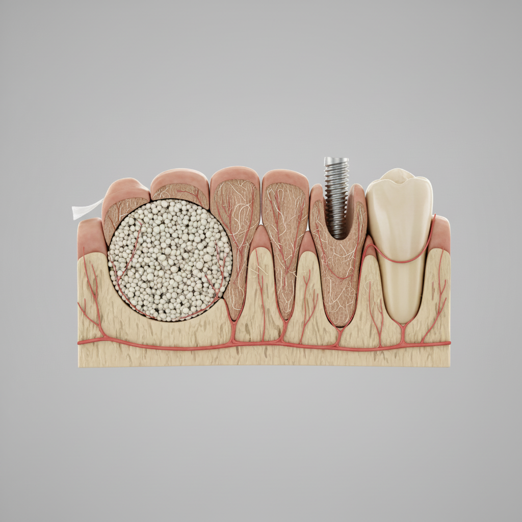 Private Dental Implants UK Cost involves ancillary procedures like jawbone augmentation for successful implant placement.