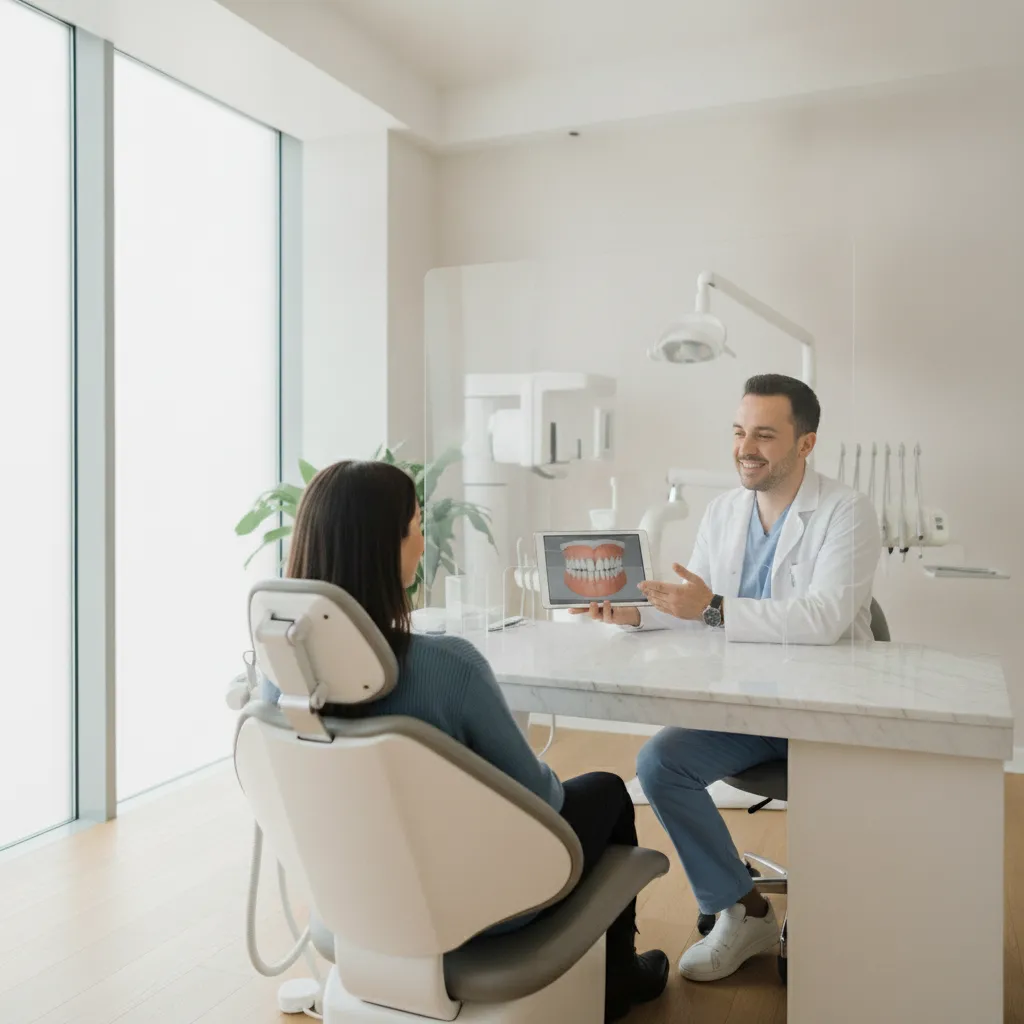 Dental consultation in a clinic in Turkey