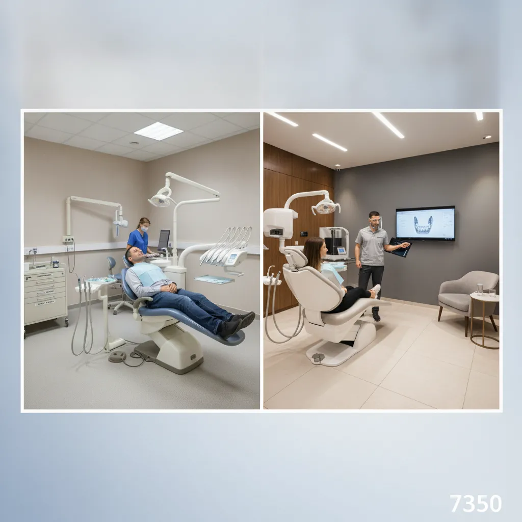 Cheap vs Premium Dental Clinics UK highlighting clear differences in environment, technology, and patient care